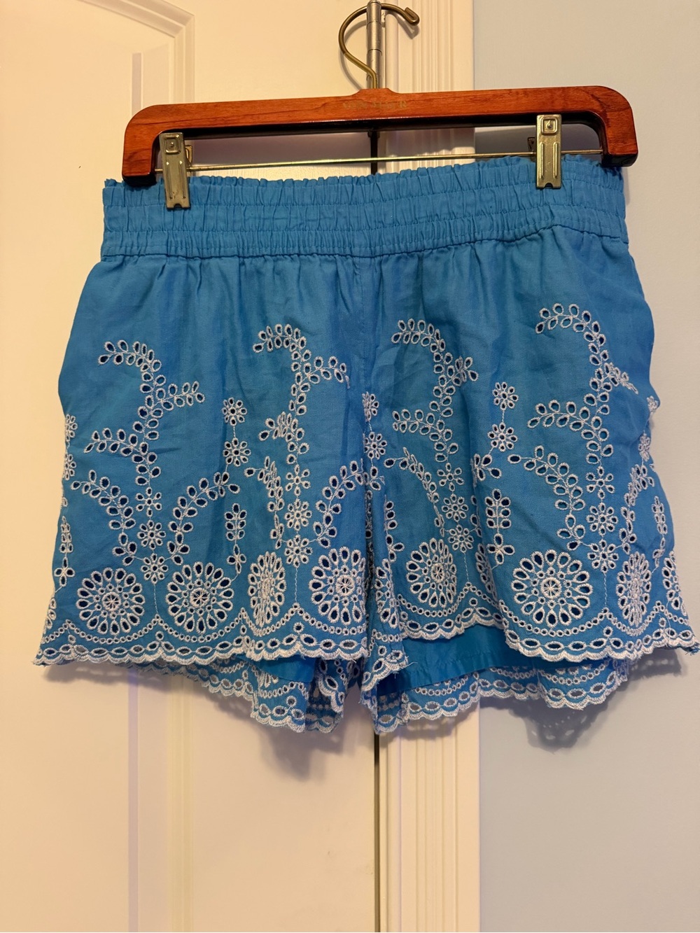 J. Crew Blue Embroidered Eyelet Women’s Shorts